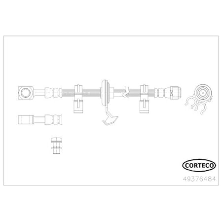Corteco Brake Hose, 49376484 49376484